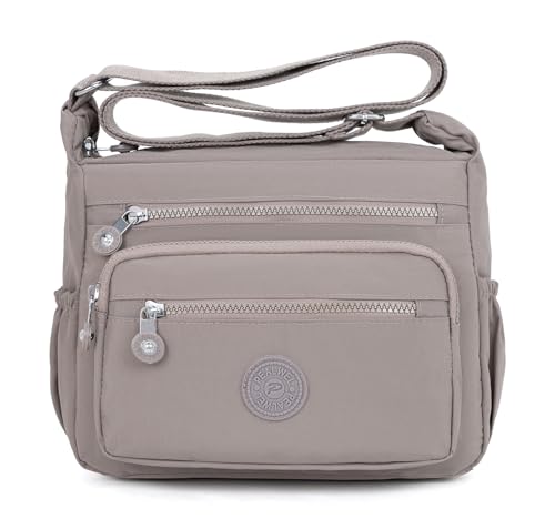 Image of Pealwel Women Shoulder Handbag Roomy Multiple Pockets Bag Ladies Crossbody Purse Tote Top Handle Satchel
