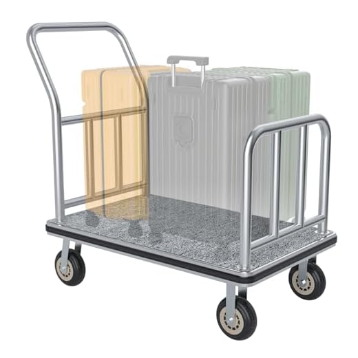 Do flight attendants need to help you with luggage VitaCu Heavy Duty Commercial Luggage Cart