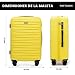 Imagen de WITTCHEN Skyspeed Line Maleta Mediana rígida ABS con Ruedas Trolley de Viaje Cerradura de combinación Asa telescópica 4 Ruedas Amarillo Ryanair
