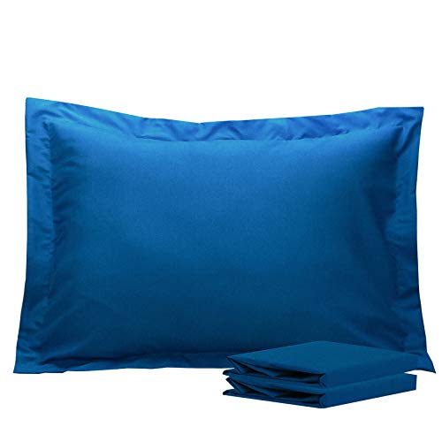 NTBAY Standard Pillow Shams - 2 Pack Brushed Microfiber 20x26 Sham Covers - Super Soft and Cozy, Wrinkle, Fade, Stain Resistant 20x26 Inches Oxford Pillowcases, Royal Blue