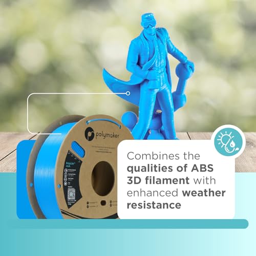 Image of Polymaker ASA Filament 1.75mm Pop Blue, 1kg ASA 3D Printing Filament, Heat & Weather Resistant - ASA 3D Printer Filament Perfect for Printing Outdoor Functional Parts