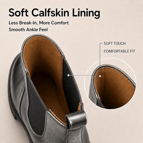 Image of Men's Premium Leather Chelsea Boots | Double Elastic Gussets & Breathable OrthoLite Anti-Odor Insoles | Slip-Resistant Rubber Outsole, Leather Lined for All-Day Comfort (Casual & Work)