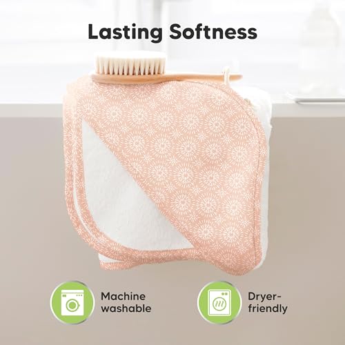Image of KeaBabies Hooded Baby Towel for Newborn, Baby Bath Towels (Crystal, 35x35) | Viscose Derived from Bamboo, Large Baby Towels with Hood, Boys, Girls, Toddler, Soft Absorbent Baby Bath Essentials