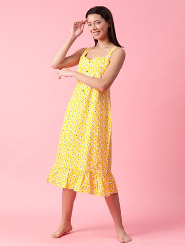 Image of Women Printed Cotton Nighty Nightdress Maxi S /M /L /XL /2XL.