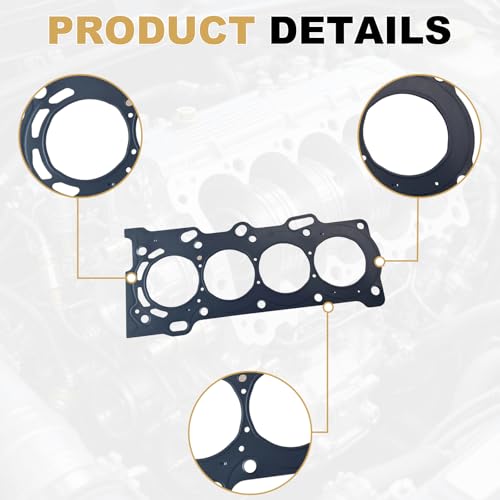 Image of Partsflow HS26158PT Engine Cylinder Head Gasket Bolts Set Compatible With Chevy Prizm, Pontiac Vibe, Toyota Celica Gt Corolla 1.8L 110CID L4 DOHC, (16 VALVE), ENG. CODE inch1ZZFE inch