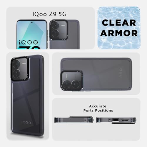 Image of Pikkme Back Cover for iQOO Z9 5G | Side Soft with Hard Transparent Back | PC + TPU Transparent Soft Case | Hybrid Crystal Clear Transparent Case (Transparent)