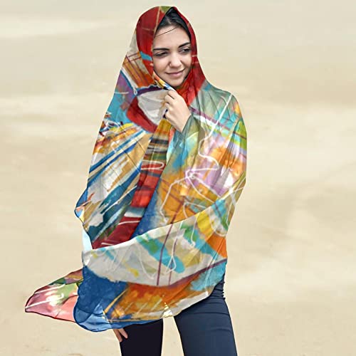 Écharpe de printemps et automne douce imprimé multicolore romantique