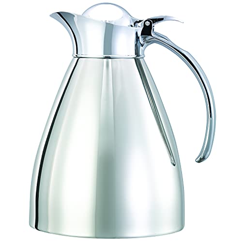 Service Ideas 982C10 Carafe, Stainless Steel, Polished, 1 L