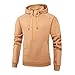 Produktbild Romantic Herren Sweatshirt mit Kapuze und Tunnelzug Lässig Einfarbig Hoodie Herren Sweatjacke Top Bluse Kapuzenpullover Herren Schwarz Basic Pullover Pulli Langarmshirt Herbst Männer Outwear