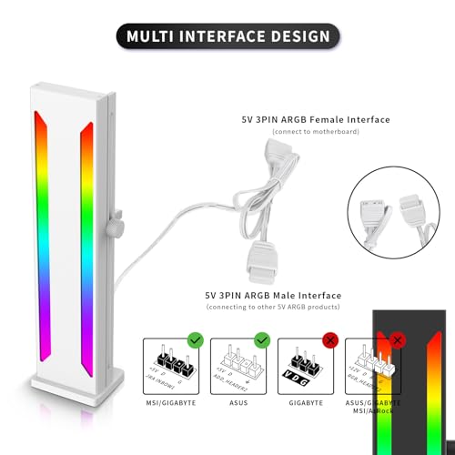 GPU Support Bracket, ARGB Adjustable Sliding Aluminum Alloy Graphics Card Holder - Image 4