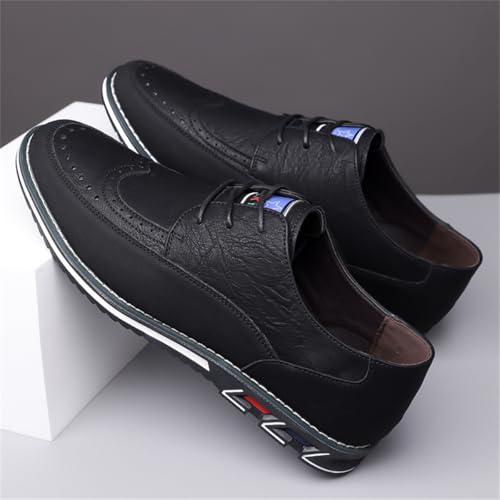 Men's Casual Dress Oxfords Shoes Business Formal Italy Prince Classic Oxford Lace Up Craft Mesh Sneakers2