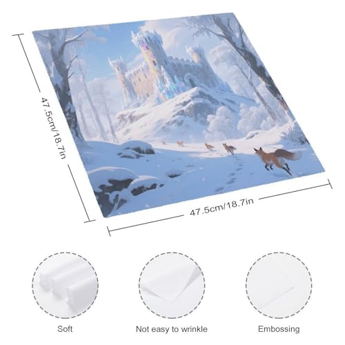 Servilletas de Tela Decorativas Frost and Snow Castle miniatura 3