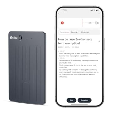 Gravador de voz AI, transcreve e resume com tecnologia AI, gravador de voz com tradução em tempo real compatível com 59 idiomas, memória de 64 GB, gravador de áudio para conferências, reuniões,