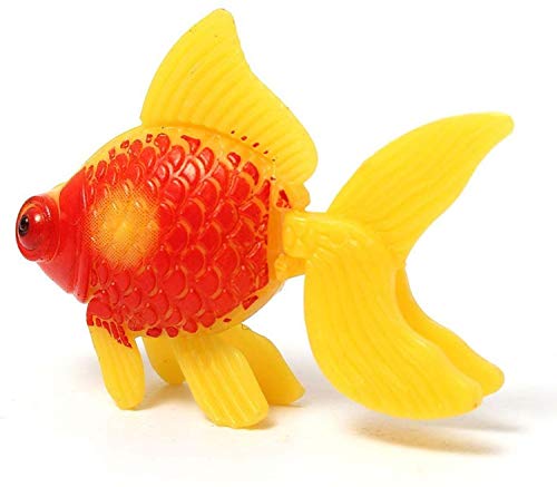 Xmhf Aquarium Fish Bowl Tank Artificial Floating Plastic Yellow Red Decor Goldfish Ornament Fish Tank Decoration 10Pcs thumb #2