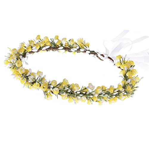 Yili Maizi Frauen Girs, Blumenkrone, Brautschmuck, Eukalyptus, Heiligenschein, Hochzeit, Blumen-Stirnband, Fotoshooting Cover