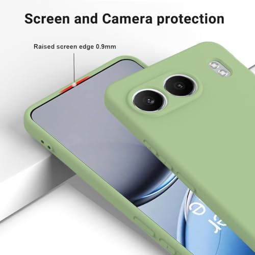 Image of DIZORO Microfiber Candy Compatible for Oneplus Nord 4 5G Smooth Touch Cushion Liquid Soft Silicone Gel Rubber Phone Cases Non-Slip Full Body Protective Shockproof Back Cover - Matcha Green