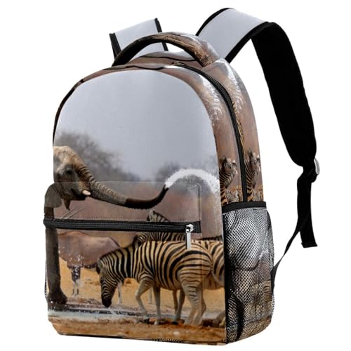 Sac à dos d'école ergonomique pour soulager le dos des adolescents motif éléphant