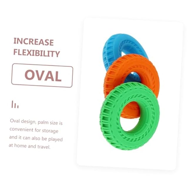 3pcs Silicone Hand Gripper Rings Wrist Force Trainer Finger Exerciser Hand Exercise Grip Rings for Rehabilitation Strength Training with Nonslip Comfortable Design