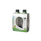 SodaStream 1-Liter Carbonating Bottle, Gray, 2-Pack