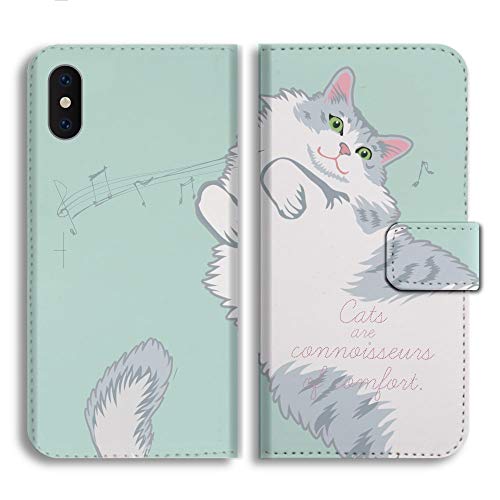 スマホケース 手帳型 猫 デザイン iPhone 16 Pro 対応 互換品 手帳型ケース ブック型 ダイアリー カバー レザー asd-114n_4