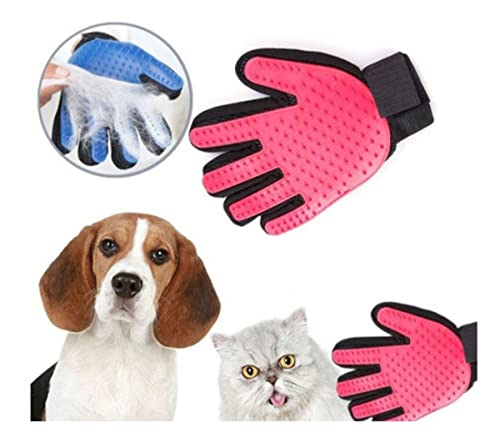 Luva Escova Tira Pelos Cães e Gatos Nano Magnética - Azul - Borracha - Moderno - Desconhecido