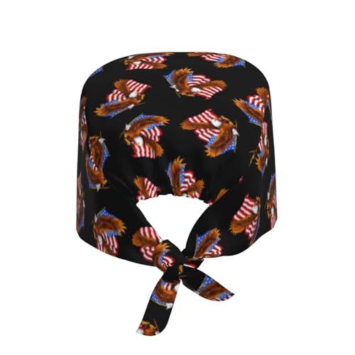 Image of Working Cap Scrub Cap with Sweatband Adjustable Unisex Women Tie Back Hat Nurse Surgical Caps