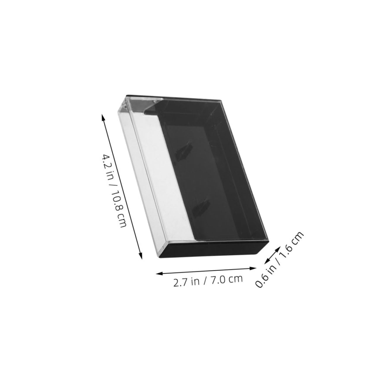 IWOWHERO Retro Cassette Tape Display Box 4-Piece Tape Organizer Storage Case Crystal Design Versatile for Music Collectors