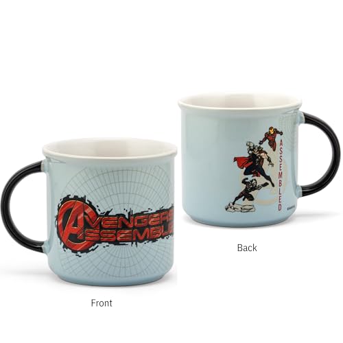 Image of Clay Craft - Official Compatible with Marvel Captain America Printed Mug | Premium Ceramic Coffee /Milk Mug, 400 ml | Superhero Gift for Kids & Adults | Microwave & Dishwasher Safe