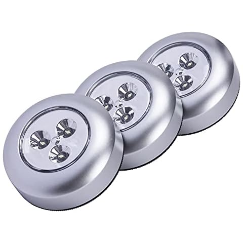 LIGHT IT! By Fulcrum, 30010-301 Stick-On Light, Silver, 3 Pack Cover