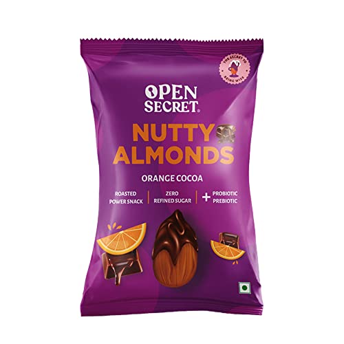 Image of Open Secret Mini Nuts| Pack of 4 (23g each)|Snacks Gift hamper |Caramel Sea Salt & Orange Cocoa Almonds, Cream & Onion Cashew, Tandoori Nuts |Roasted Diet Dry Fruits |Immunity Boosters| Healthy Snacks