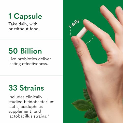 Image of Garden of Life Raw Probiotics Colon Care - 50 Billion Live Cultures - Dietary Supplement to Support Regular, Comfortable Movements - 30 Vegetarian Capsules