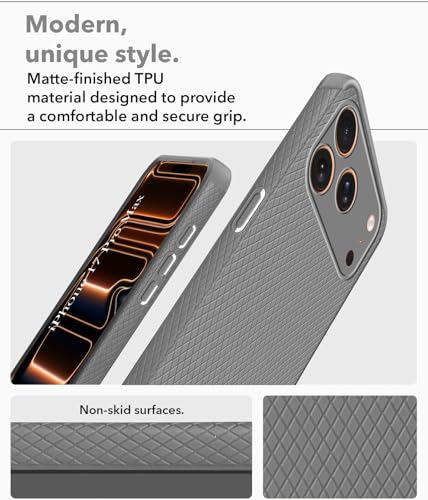 Image of Jkobi Liquid Silicone Back Cover Case for Apple iPhone 17 Pro Max (Camera Protection | Side Grip Texture | Soft and Flexible)