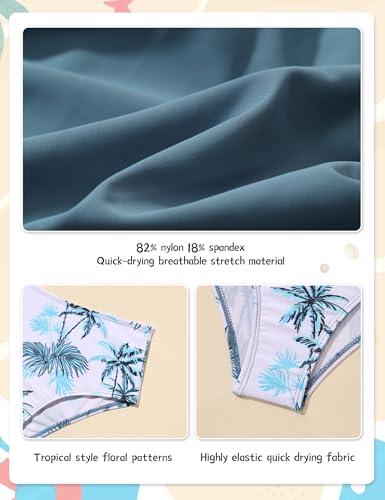 Image of Girls Tankini Swimsuit 2 Piece Tiered Ruffle Bathing Suit Teen Girl Swimsuit 6-14Y