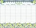 Green Flowers & Chevron Weekly Calendar Pad with Attachable Magnet