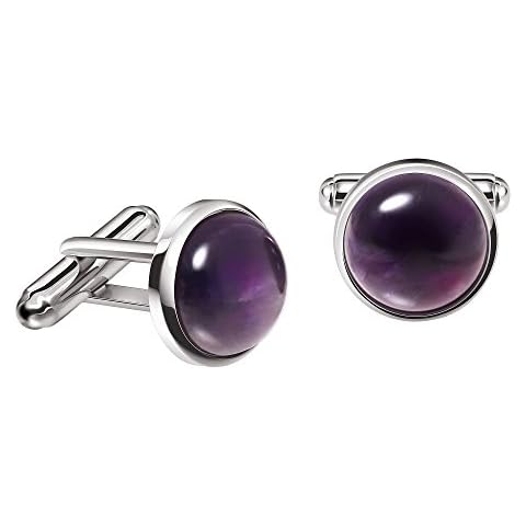 Franki Baker Sterling Silver Amethyst Cufflinks Cover