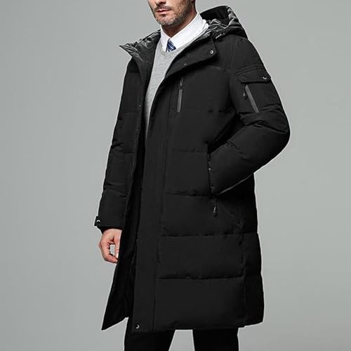 JEKE-DG Men's Zip Up Thicken Heavyweight Puffer Jacket Hooded Insulated Long Down Coat Business Casual Winter Bubble Coat2