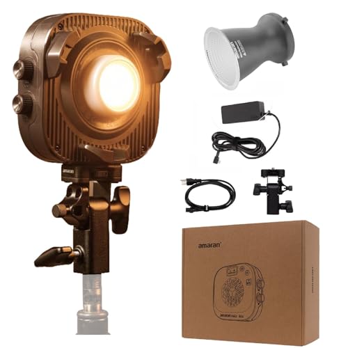 Image of Amaran Halo 60x with Mini Reflector Compact Cob Led Video Light 60W CCT 2,700K - 6,500K Bowens Mount Continuous Light 9 Effects App Control for Photography,Made by Aputure