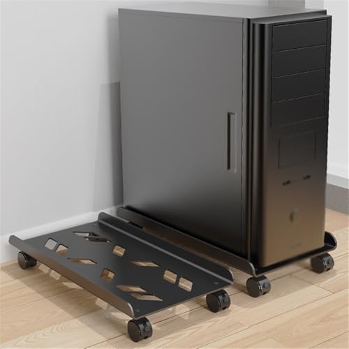 Soporte para CPU metálico resistente con ruedas giratorias para PC, móvil y estable para alfombra, accesorios para torre de PC para gaming miniatura 5