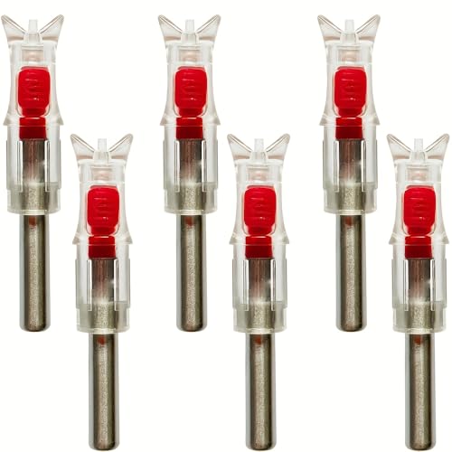JIANZD Lighted Nocks for Crossbow Bolts 6Pcs with .300/7.62mm Inside Diameter Led Arrow Nocks for Archery Hunting