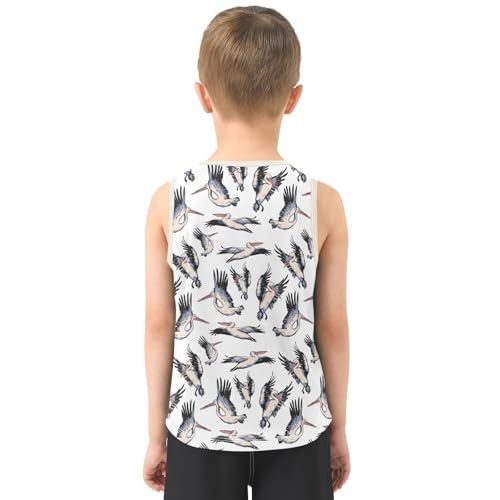 Baby Boys Sleeveless Tank Top Beautiful Pelicans Toddler Athletic Vest 3-10T3