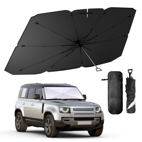 Image of helloleiboo 𝟐𝟎𝟐𝟒 𝑼𝑷𝑮𝑹𝑨𝑫𝑬 Foldable Car Windshield Sun Shade Umbrella,360 Rotating Sunshade for Car Windshield Front Window Reflective Heat Automotive Interior Sun Protection for Cars Trucks