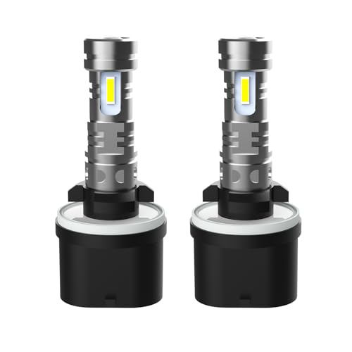 Fulanmi 880 6000K Xenon White LED Fog Light Bulbs or DRL Lamps Pack of 2