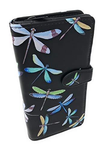 Shag Wear Dragonflies Large Insect Wallet for Women and Teen Girls Vegan Faux Leather 7