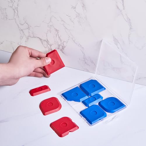 AVENDO Fugenglätter Set 5-teilig – Silikon Abzieher Fugen | Professionelles Silikonfugen Abzieher Set Für Perfekte Ergebnisse Bei Präzisen Fugenarbeiten (Blau) Mit Praktischer Aufbewahrungsbox