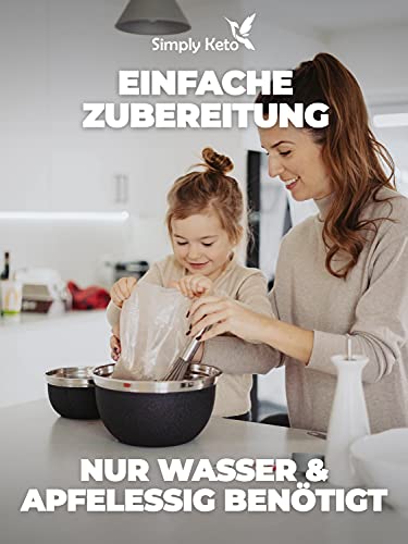 Simply Keto Lower Carb* Bagel Backmischung - Keto Backmix für 6 Bagels - Einfache & schnelle Zubereitung - Perfekt für Lower Carb* & ketogene Ernährung - Laktose- & Glutenfrei - 335g