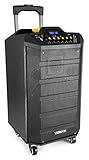 Die Vonyx VPS10 PA-Anlage bringt Musik dahin, wo sie benötigt wird. Der integrierte Akku und die einfache Transportmöglichkeit machen sie zur mobilen Multifunktionsanlage .