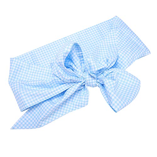Image of AYNEFY Newborn Swaddle Wrap, Light Blue Plaid | Cotton Skinfriendly, for Baby Swaddle, Photography Shoot Prop