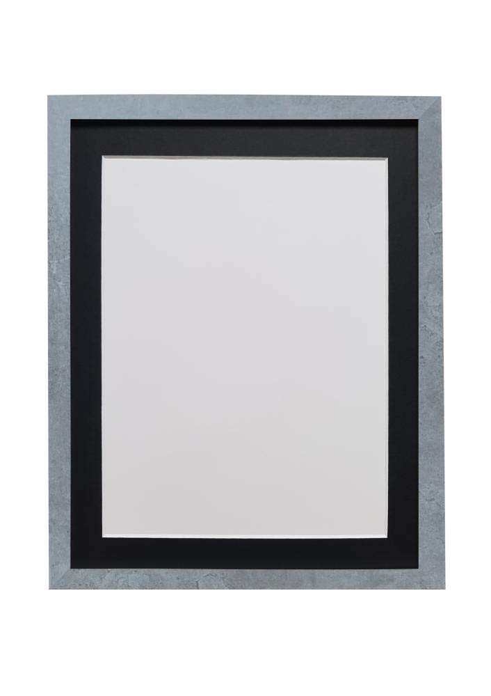 FRAMES BY POST H7 Picture Photo Frame Mineral Grey with Black Mount 24 x 20 Image Size 20 x 16 Inch Plastic Glass