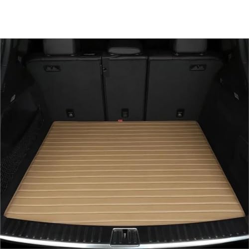 Tapis de coffre en cuir artificiel beige pour Tesla Model 3 et Y