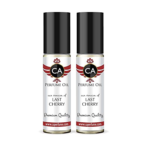 CA Perfume Impression of Last Cherry Unisex Eau De Parfum Amber Floral Scent Long Lasting Unisex Fragrance Travel Size TSA Ready for Day and Night Wear 0.33 Fl Oz 10ml (Pack of 2)